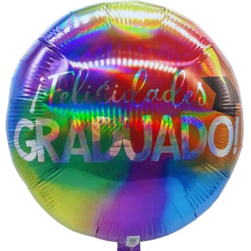 Globo Metalizado Graduacion con Helio 18 pulgadas